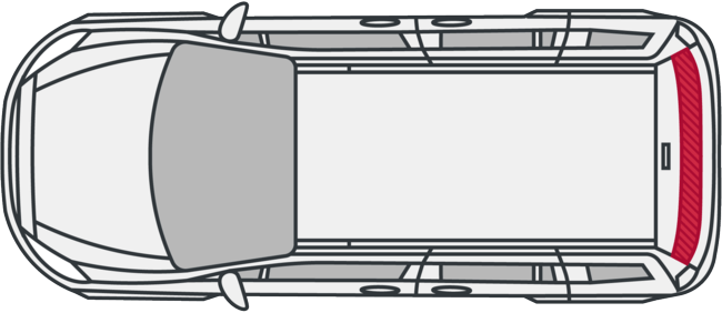 Auto Heckscheibe beschädigt