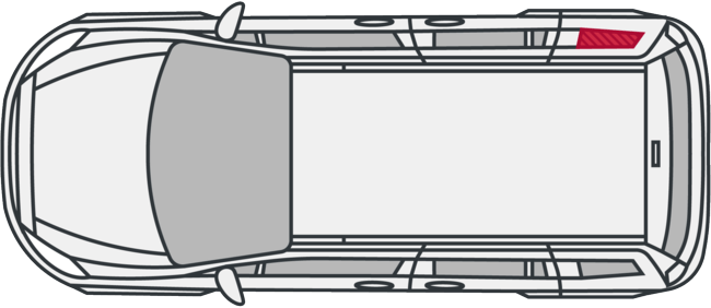 Auto hinteres Dreieck Karosserie rechts beschädigt