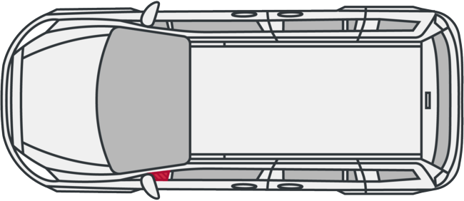 Auto Beschädigte Scheibe vorderes Dreieck links